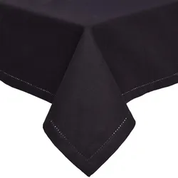 TISCHDECKE schwarz 178/300 cm, 100% Baumwolle