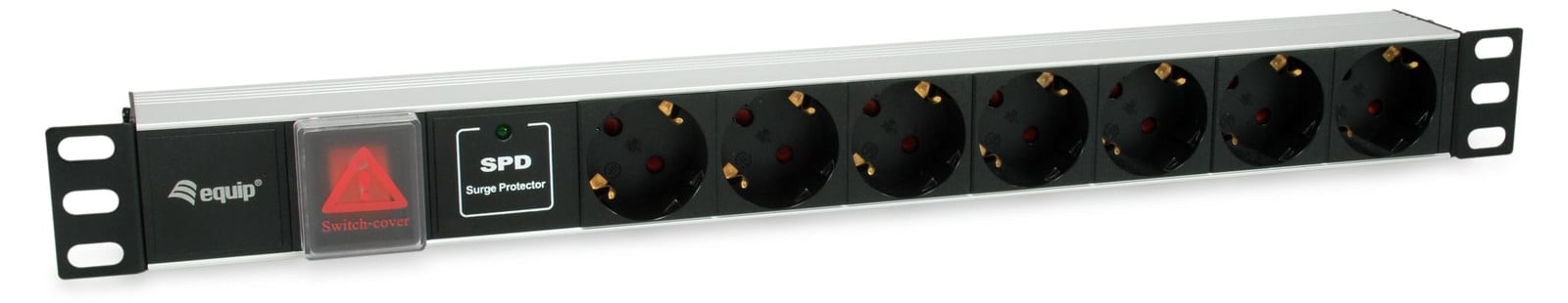 Equip 333309 Steckdosenleiste 19 inch 1HE met 7 stopcontacten en overspanningsbeveiliging