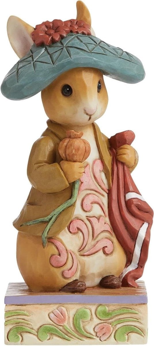 Benjamin Bunny Beeldje - Mat Konijnenbeeldje voor Decoratie - Hoogte: 14,6 cm