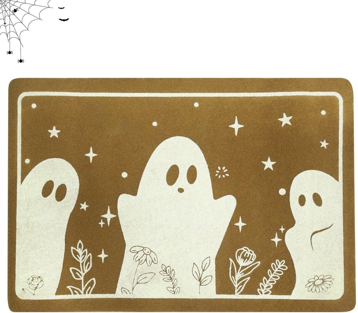 Dailygoods Halloween Deurmat - Decoratief Antislip Tapijt met Lichtgevend Effect - 40 x 60 cm