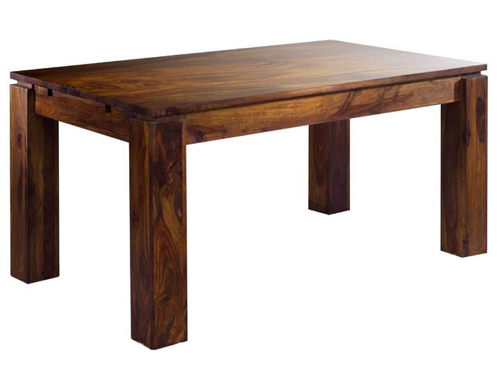 MASSIVMOEBEL24 Table à manger extensible 240x90 Palissandre laqué Life honey METRO LIFE #158
