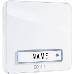 m-e modern-electronics KTA-1 W Klingelplatte mit Namensschild 1fach Weiß 12 V/1 A