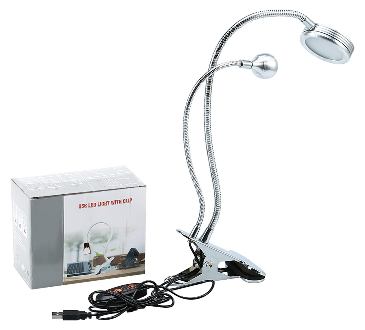 Draagbare 2-in-1 LED bureaulamp met USB-aansluiting voor make-up, tatoeage en nagelstyling