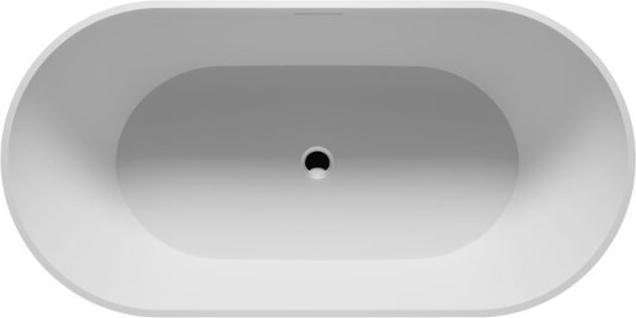 RIHO Bilbao freistehende Badewanne, SOLIDSurface, Weiß Seidenmatt, B119001105