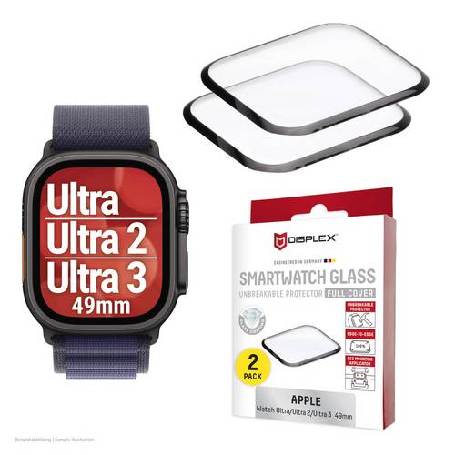 DISPLEX Glass FC Displayschutzglas Apple Watch Ultra 49 mm, Watch Ultra 2 49 mm, Watch Ultra 3 49mm 1 Set 02148