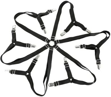 Discount Dollar Deals Elastic Bed Sheet Clips, Sheet Fasteners For Slip Resistant Bedding, Sofa Covers, And Blankets black