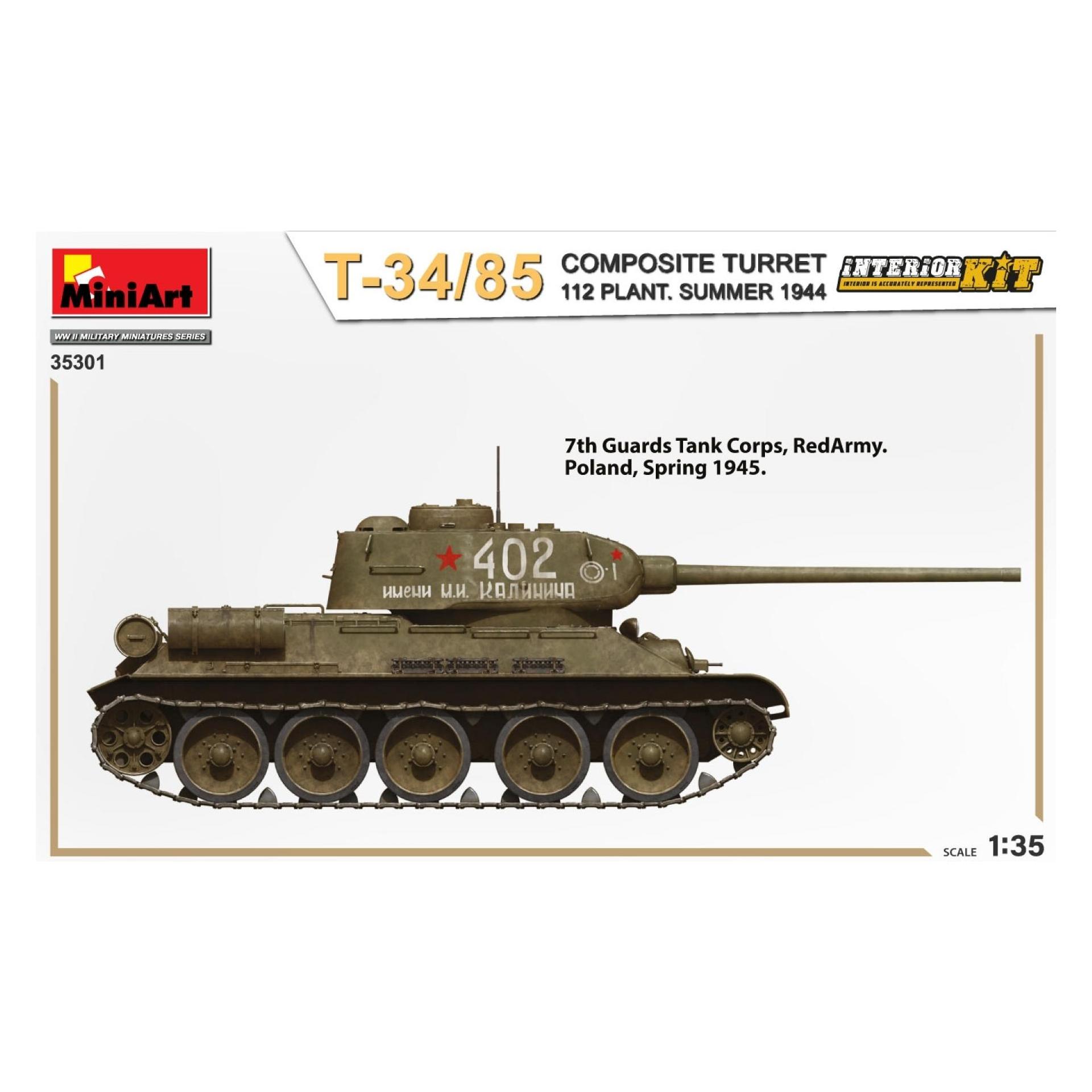 Mini art T-34-85 Composite Turret. 112 Plant. Summer 1944 Interior Kit (35301)