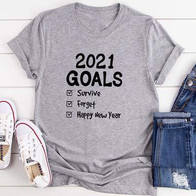 2021 Goals T Shirt Athletic Heather XL