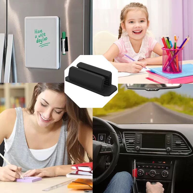 INF 3er-Pack Silikon Selbstklebender Stifthalter für Schreibtisch Schwarz