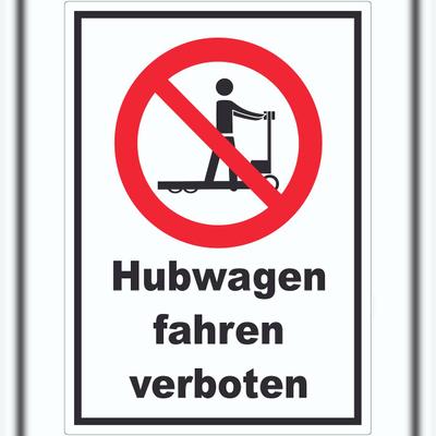 HB-Druck Aufkleber Hubwagen fahren verboten A6 (105x148mm)