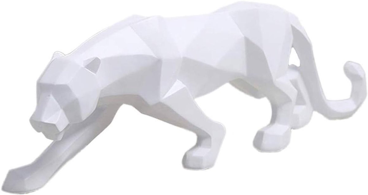 Abstracte Panter Sculptuur Hand Gesneden Hars Modern Woondecoratie voor op Tafel