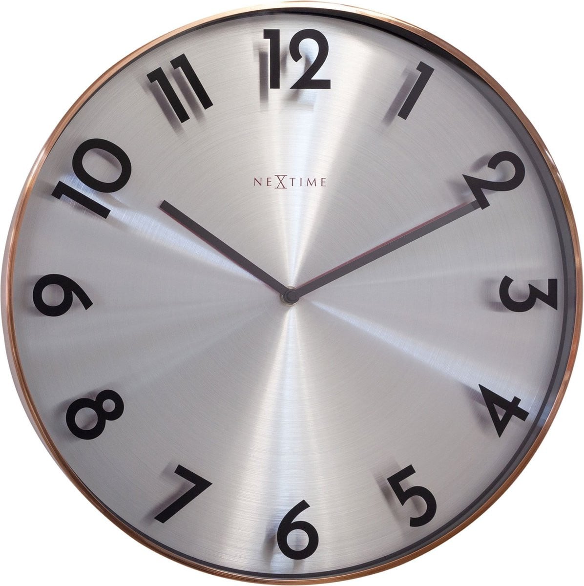 NeXtime Reflection Metalen Wandklok - Stille Analoge Klok - Diameter: 40 cm