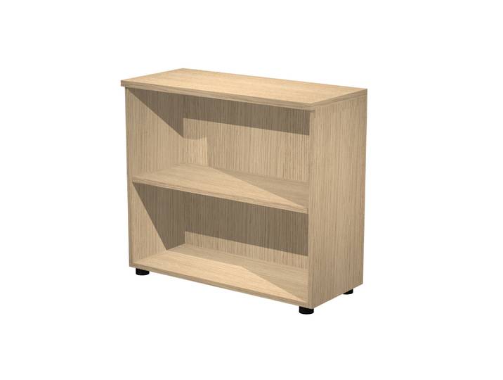 Bibliothèque basse Pronto - L.80 x H.72 cm - Sans porte - Chêne