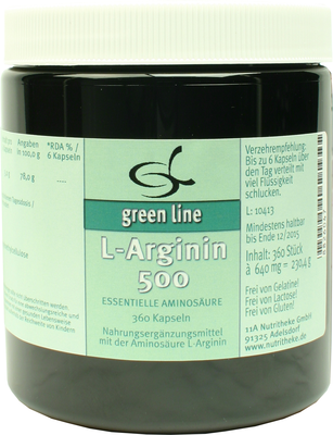 11 A Nutritheke GmbH L-ARGININ 500 Kapseln 228.2 g 08826047