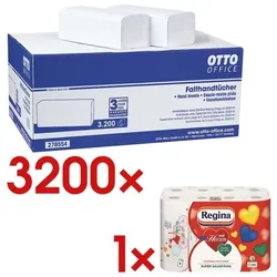 OTTO Office Papierhandtücher inkl. Küchenrollen 8er-Pack weiß, 25 cm