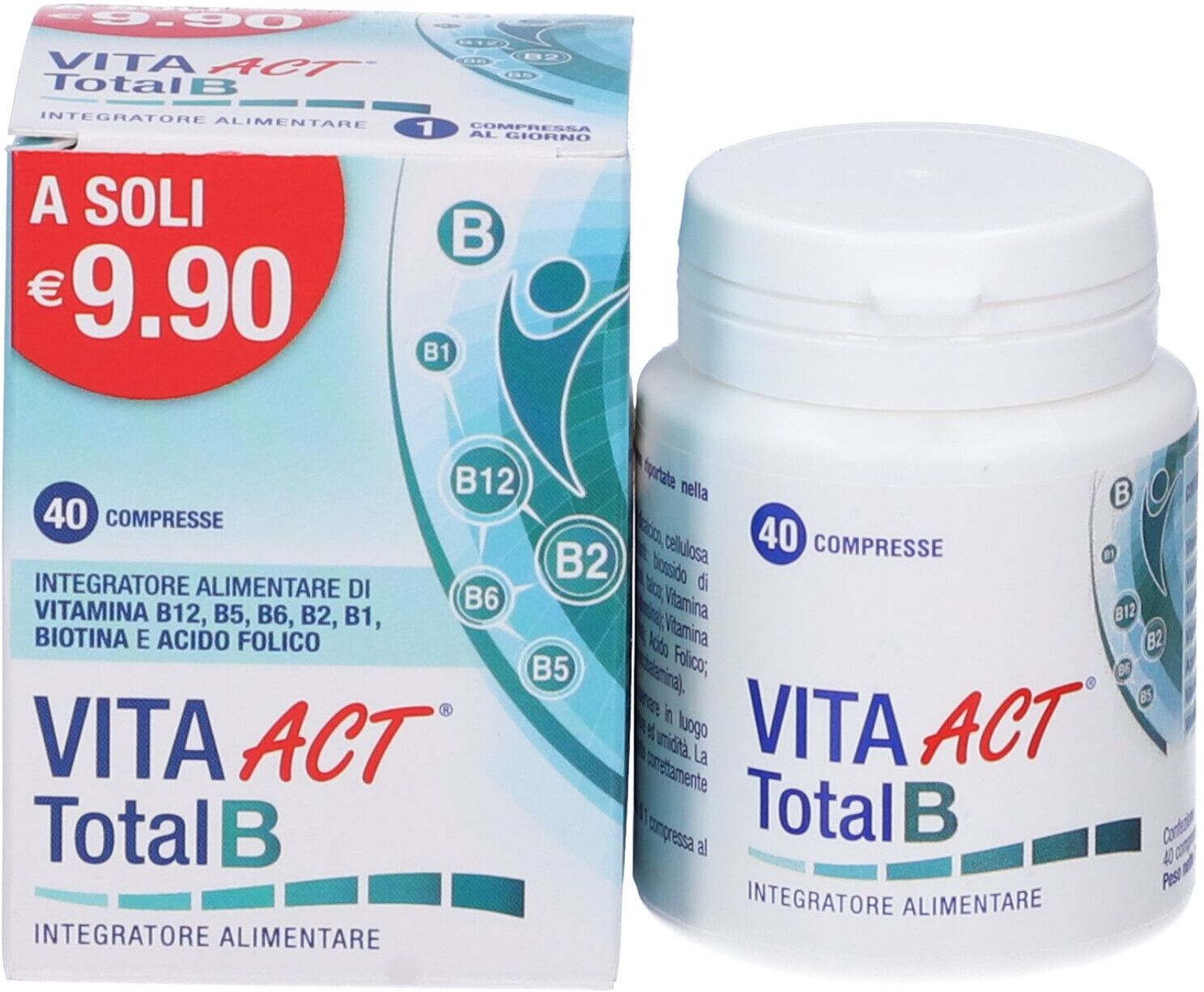 F&F Srl Linea Act, Vita Act Total B, 40 Compresse