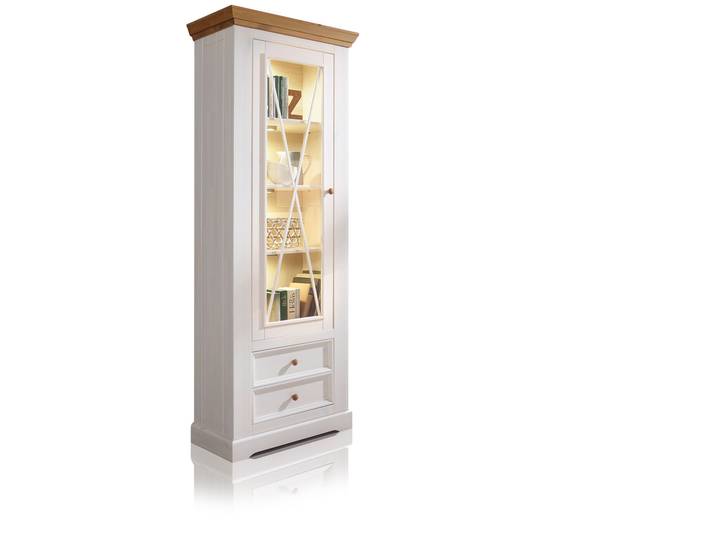BORNHOLM Vitrine I, Material Massivholz, Kiefer weiss /