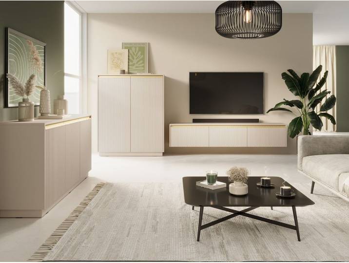 Wohnzimmer-Set Wohnzimmer Set – 3-teilig – ROYAL – Beige