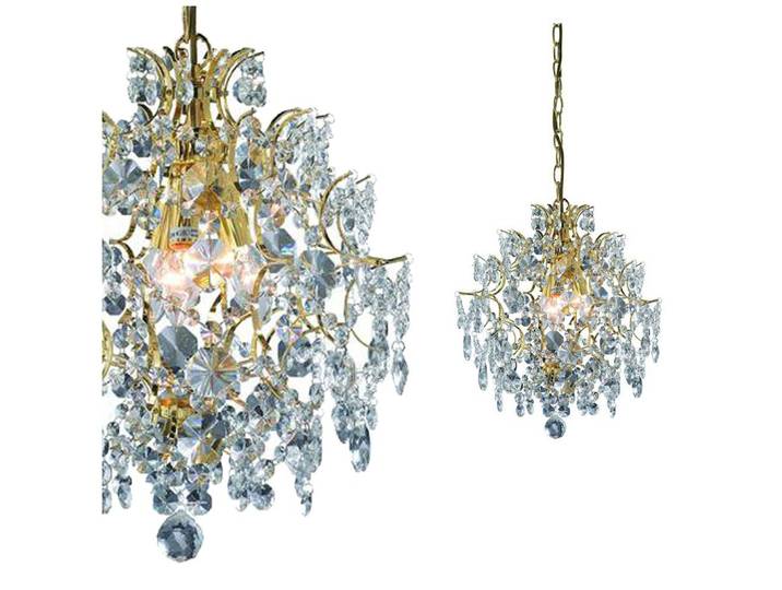 Lustre en cristal ROSENDAL Golden 3 ampoules