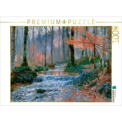 CALVENDO Puzzle Kühler Bach im lichten Wald | 1000 Teile Lege-Größe 64x48cm Foto-Puzzle für glückliche Stunden, von , Calvendo Puzzle