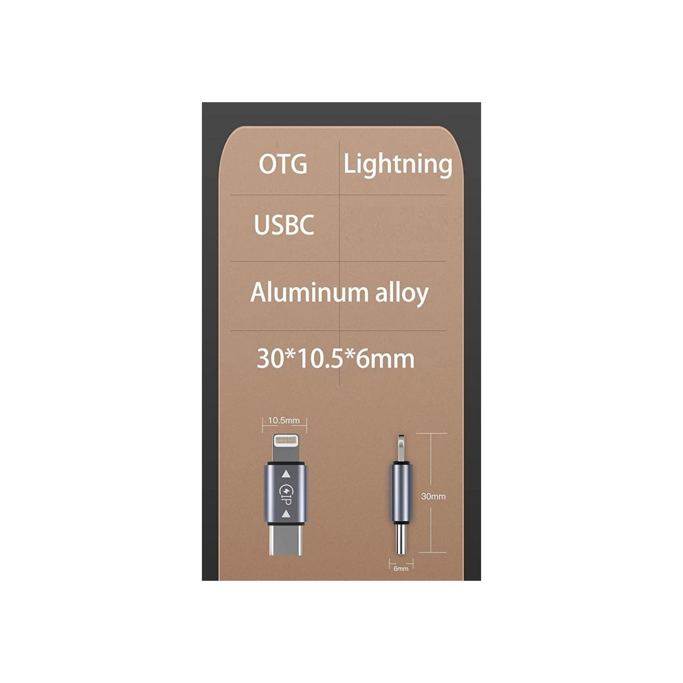 PowerGuard USB-C zu Lightning Adapter (male/male) OTG Charge & Data (USB-C, Lightning) (00031030)