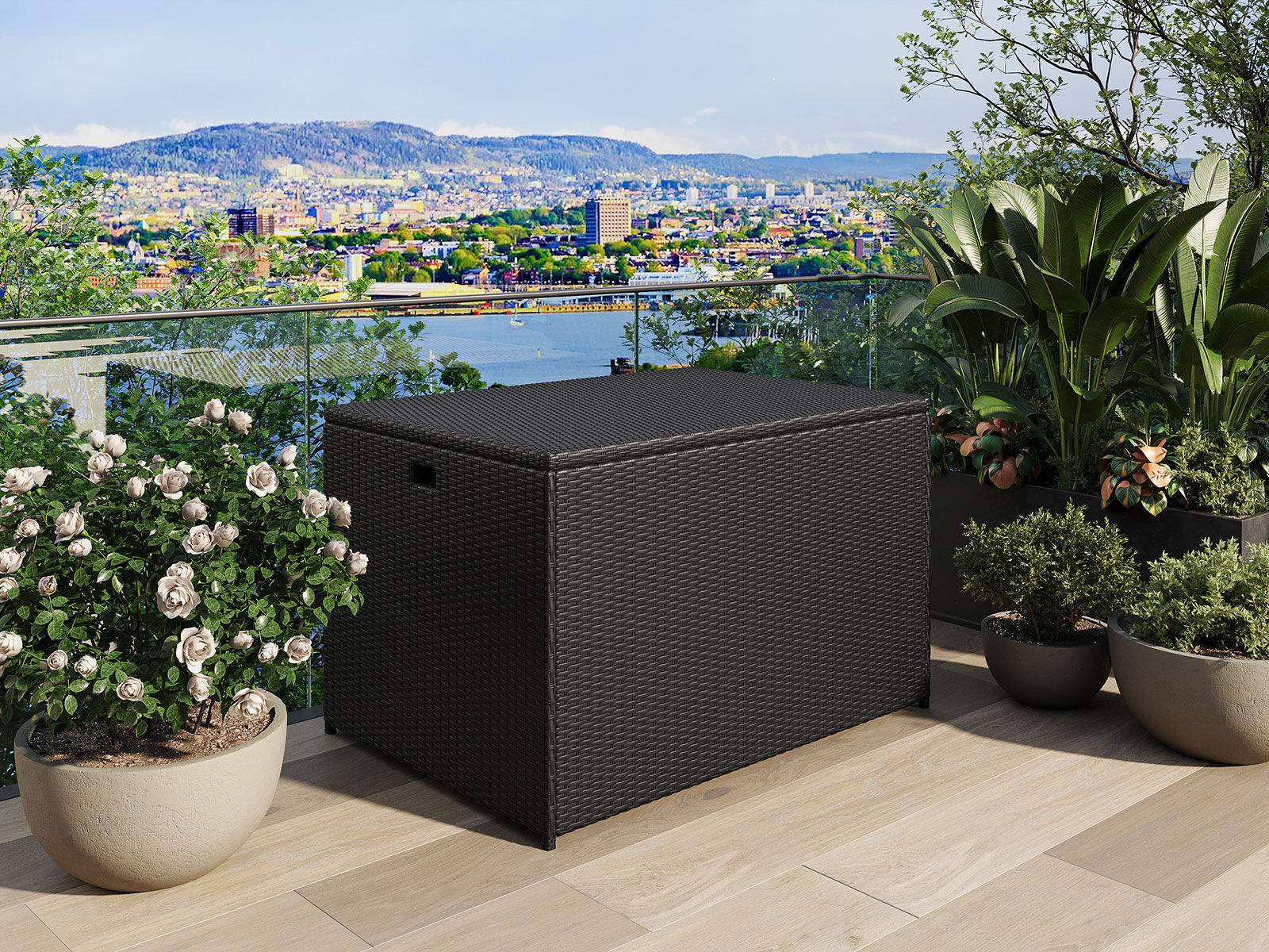 Afternoon Hyndebox I Svart Polyrattan