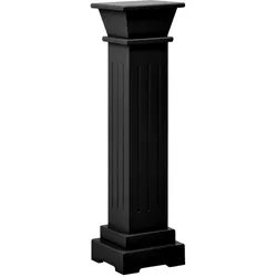 vidaXL Klassischer Säulen-Pflanzenständer Schwarz 17x17x66 cm MDF
