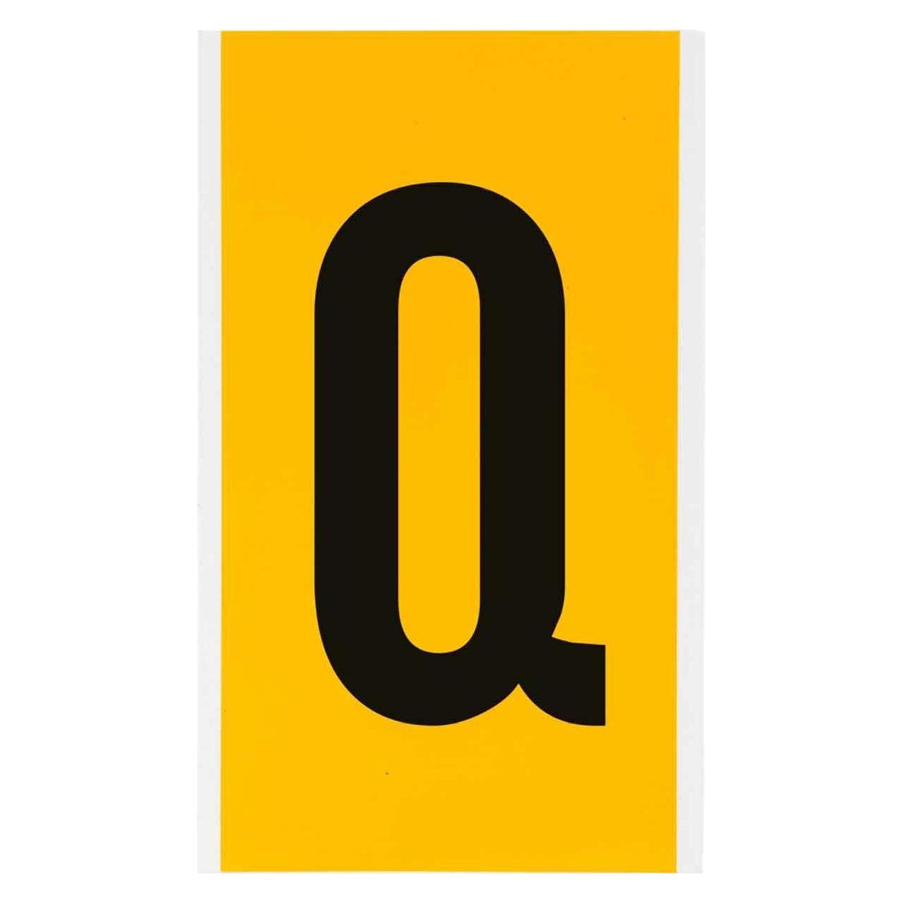 Brady B-946, 1570-Q, Vinyl, Beschriftung: Q, Schwarz auf Gelb, 127 x 228mm, Schrifthöhe 152mm(25 K (1570-Q)