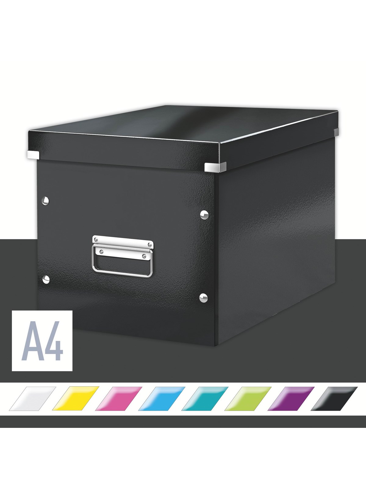 Leitz Click & Store WOW Aufbewahrungs- und Transportbox Cube Groß Schwarz
