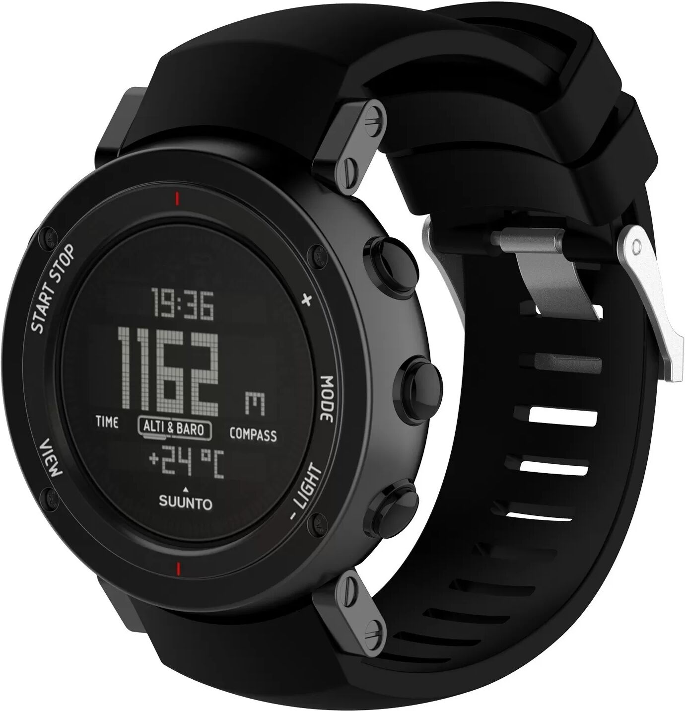 INF Silikonarmband für Suunto Core ALU - Schwarz