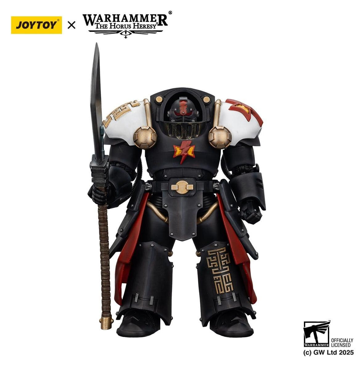 Joy Toy Warhammer The Horus Heresy White Scars Ebon Keshig Terminator 2 met Power Glaive, 13 cm