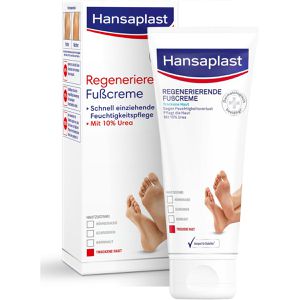 Hansaplast Fußcreme Regenerierend, feuchtigkeitsspendend, für trockene und raue Haut, mit Urea, 100 ml