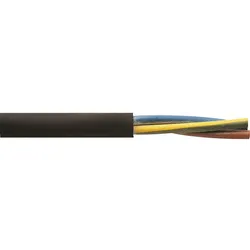 Isolierte Starkstromleitung H05RR-F, 5 G 1,5 / schwarz Rolle ß 50m