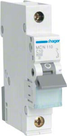 Hager Leitungsschutzschalter 1pol. C-10A, 6kA MCN110)