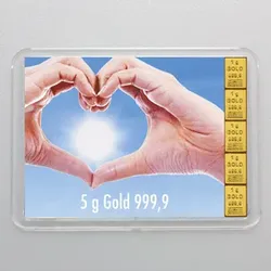 Goldbarren 5g "Goldene Zukunft" (Flip)