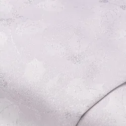 Jacquard "Ilex-Zweige" mit Glitzergarn, weiß/silber