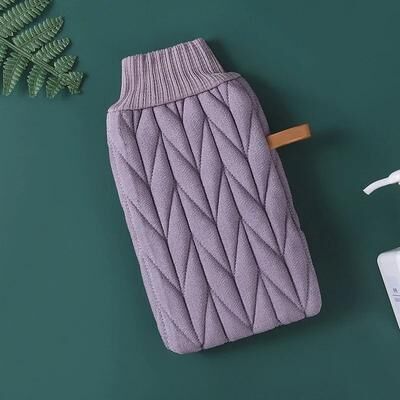 Uplift Essentials Heavy Duty Deep Cleansing Bath Scrubber Set purple