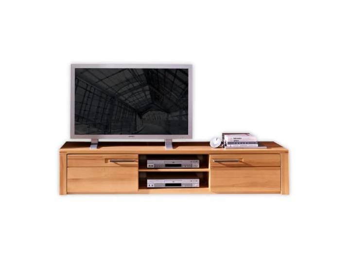 Stella Trading Nature Plus TV-Board teil-massiv aus Kernbuchenholz - hochwertiges Low-Board für Ihr Wohnzimmer - 190 x 36 x 45 cm (B/H/T), Kernbuche