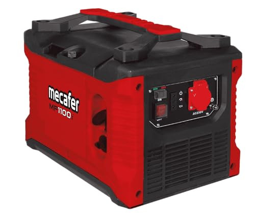 Mecafer Benzine Inverter Elektrogroep met 1100 W Maximaal Vermogen