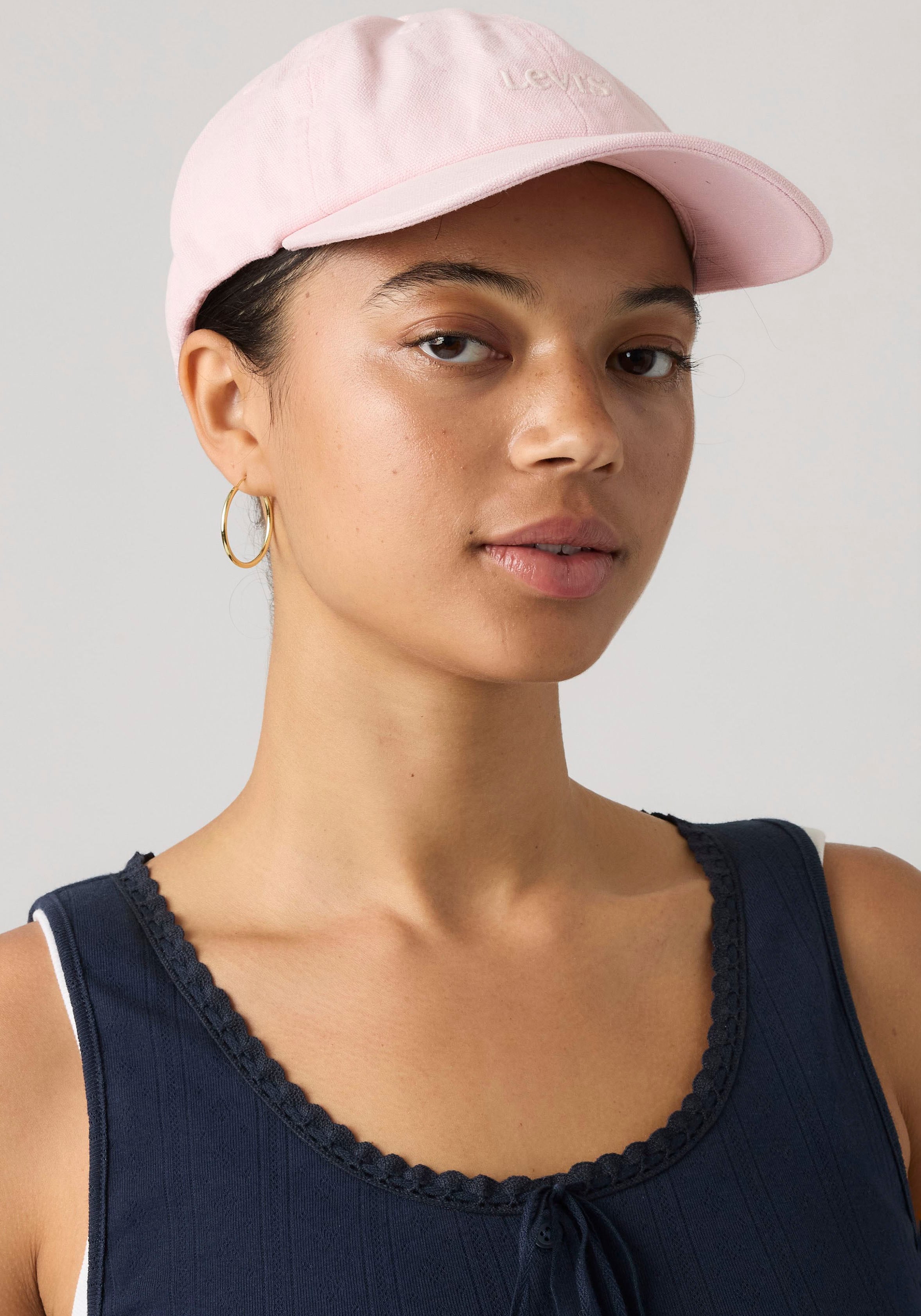 Baseball Cap LEVI'S "CLUB LOGO", au naturel, Denim/Jeans, Baumwolle, Caps Baseball Cap, mit Logostickerei au naturel Einheitsgröße