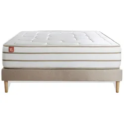 BETT Le Douillet Memory-Schaum 180 x 200 cm h1 - Kit Bettgestell Beige