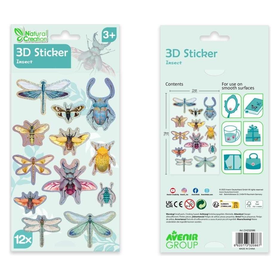 Avenir 3D-Aufkleber - Insekten (12 Sticker) (54613941)
