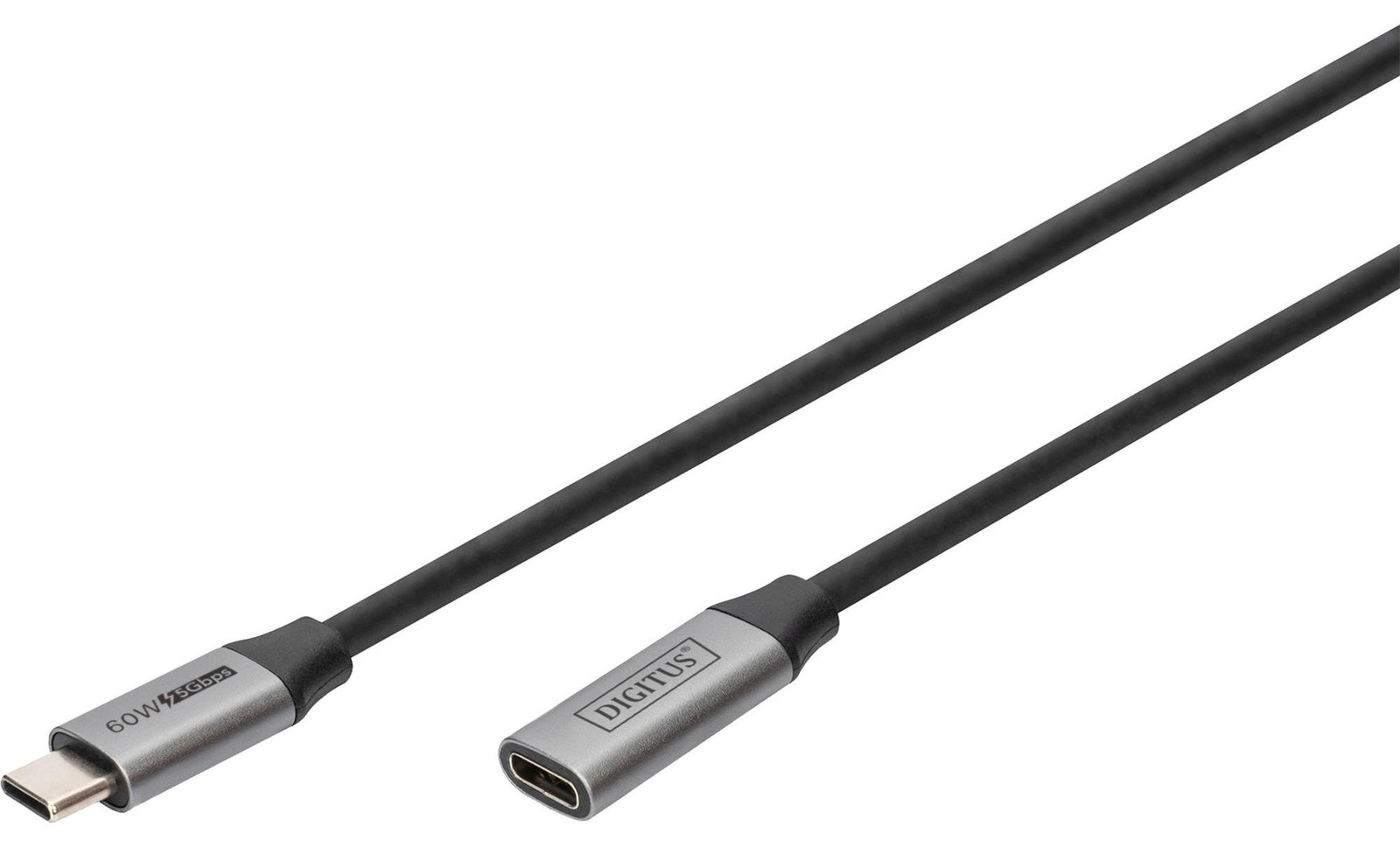DIGITUS DB-300230-010-S USB 3.0 Gen.1 verlengkabel met USB-C, 1,0 meter