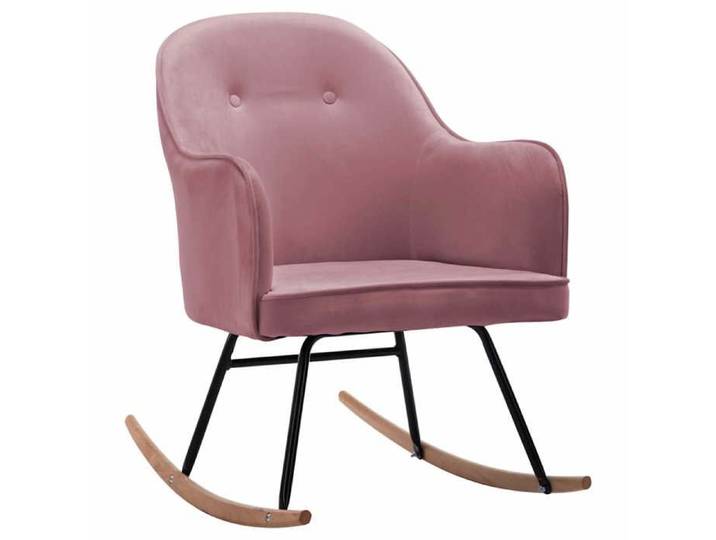 Mode Chaise à bascule Rose Velours - Pour adulte ou enfant - Poids maximal: 110 kg/siège_12345