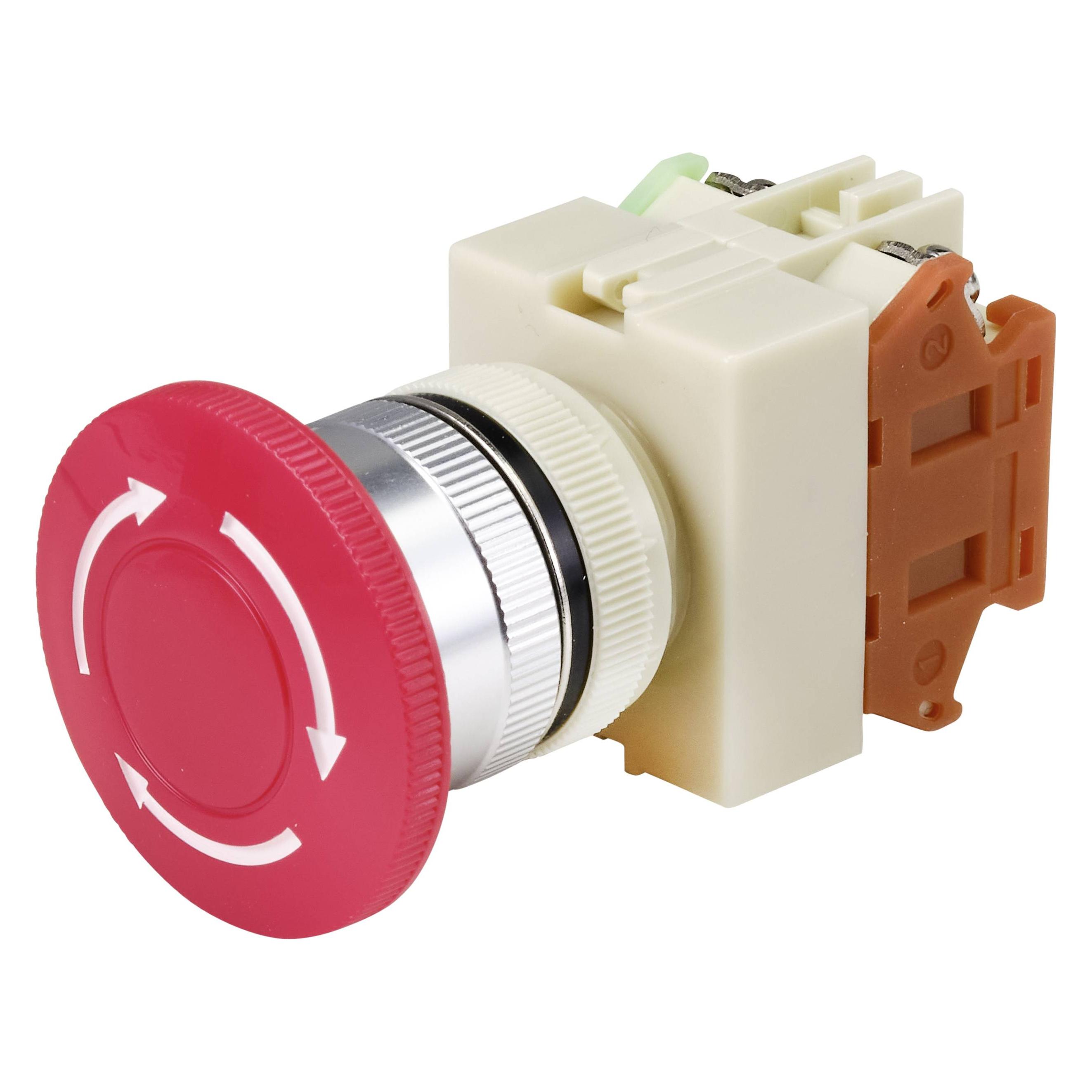 Tru Components NOT-AUS rastend 22 mm mit Kontaktelementen (TC-9219028)