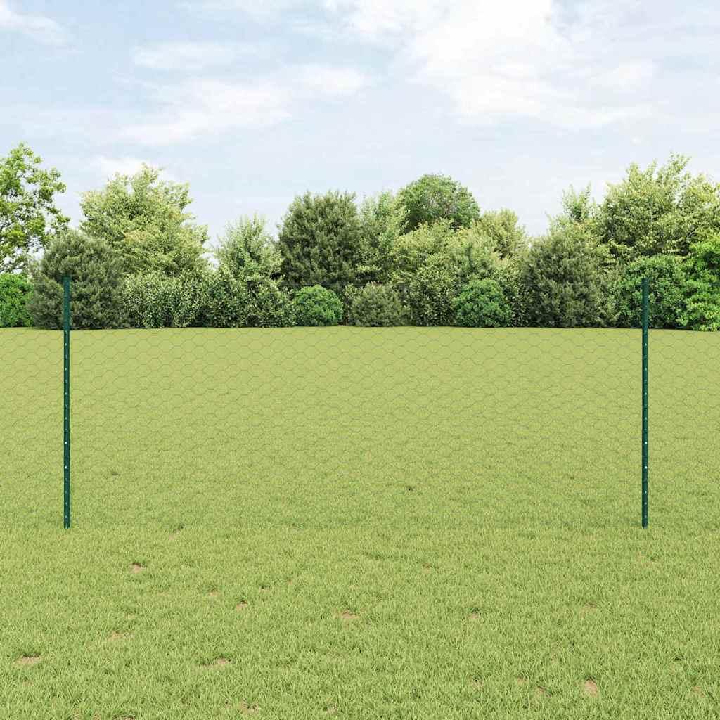 Zaun mit Pfosten Grün