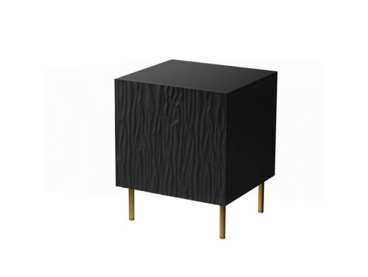 Table de chevet design noir mat mokt