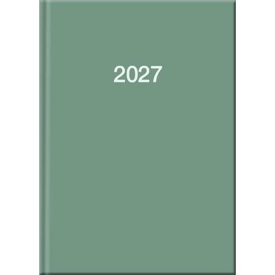 Buchkalender A5 2027 Hellgrün- Je Tag eine Seite - 21 x 15 cm