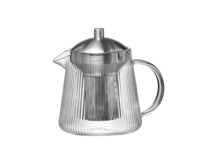 Ritzenhoff Breker Teekanne MIT Edelstahlsieb Jive transparent 800 ml, Transparent, Glas, Metall, Geschirr, Kannen & Karaffen, Teekannen