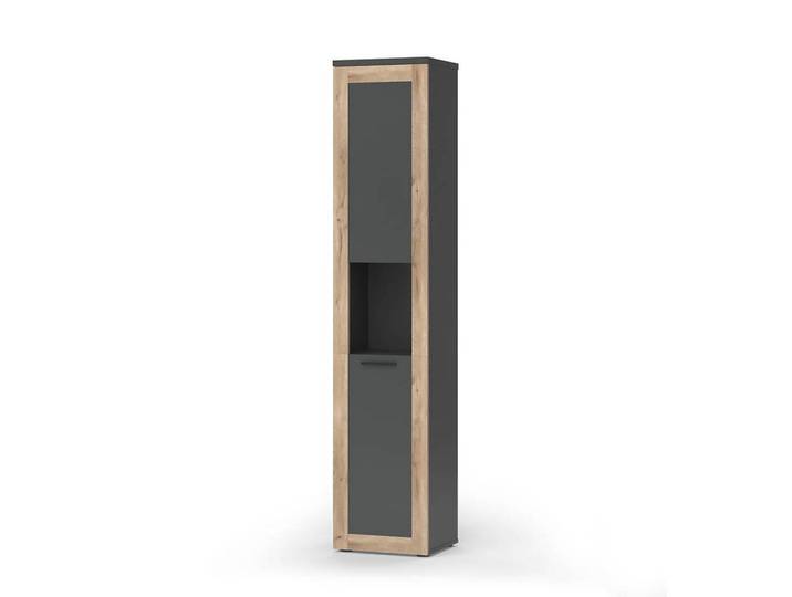 Vicco Hochschrank Niko Anthrazit 40 x 194.3 cm, Holzwerkstoff, Rechteckig, 40x194.3x34.3 cm, Badezimmer, Badezimmerschränke, Hochschränke